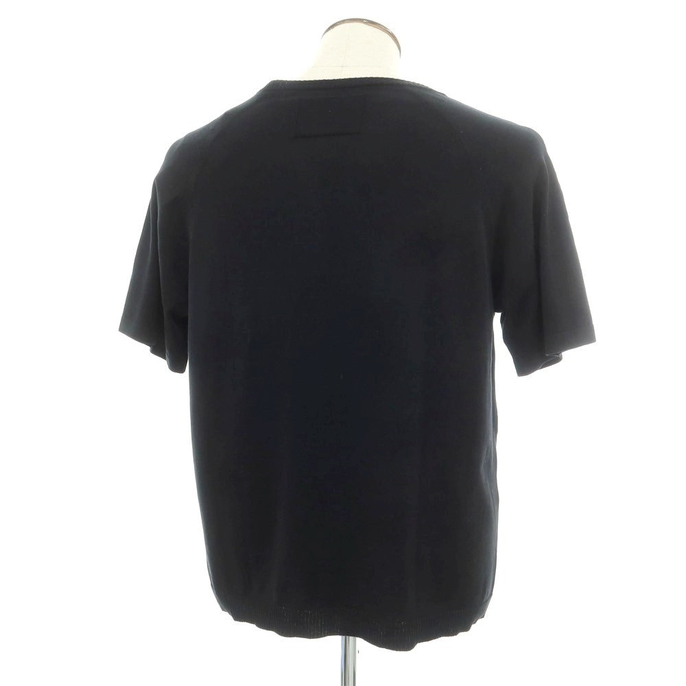 [New] V::room Wool Crew Neck Short Sleeve Pullover Knit Black [L] [Condition Rank N] [Men&
