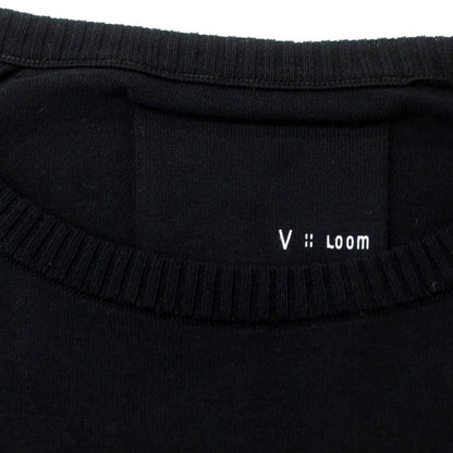 【新品】ヴィルーム V::loom ウール クルーネック 半袖 プルオーバーニット ブラック【 L 】【 状態ランクN 】【 メンズ 】
