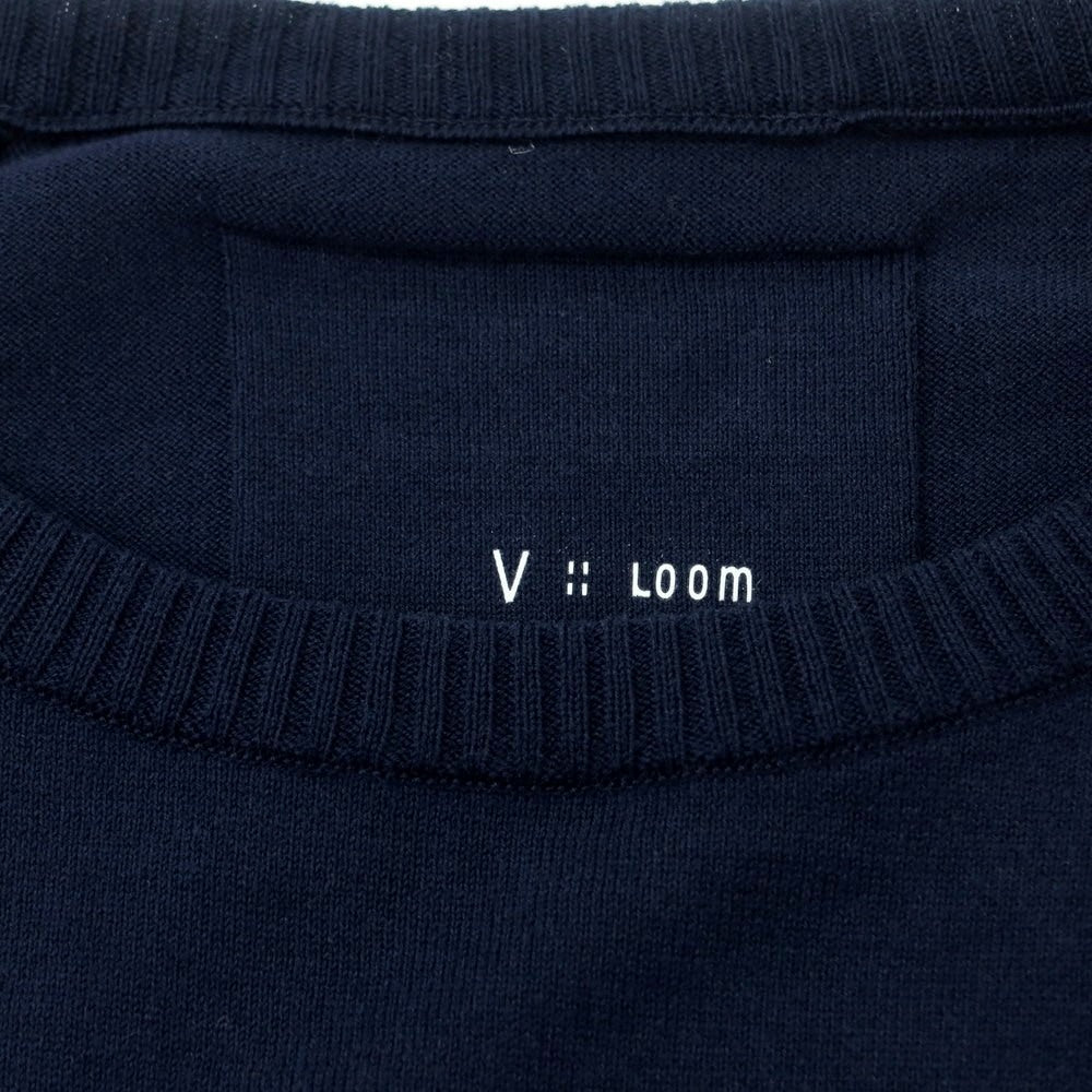 【新品】ヴィルーム V::loom コットン クルーネック 半袖 プルオーバーニット ネイビー【サイズXS】【 状態ランクN 】【 メンズ 】[EPD]