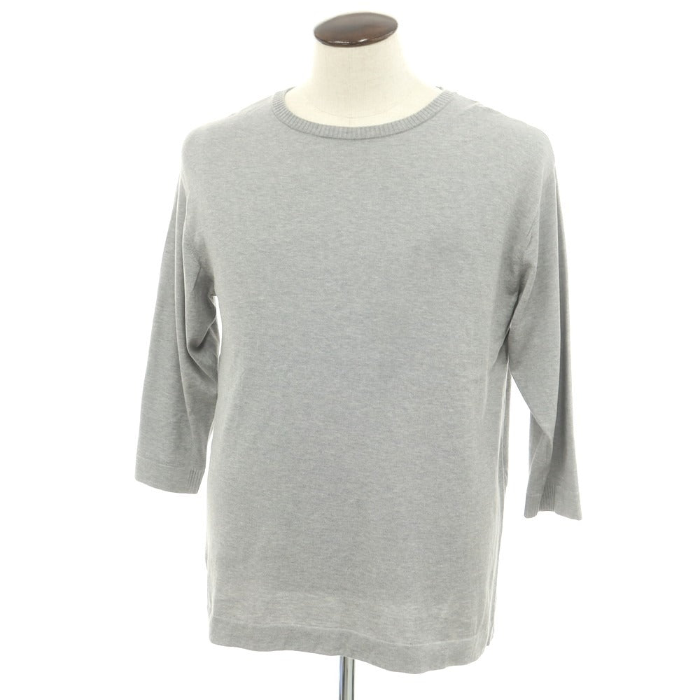 [New] V::room Cotton Crew Neck 5/8 Length Pullover Knit Gray [L] [Condition Rank N] [Men&