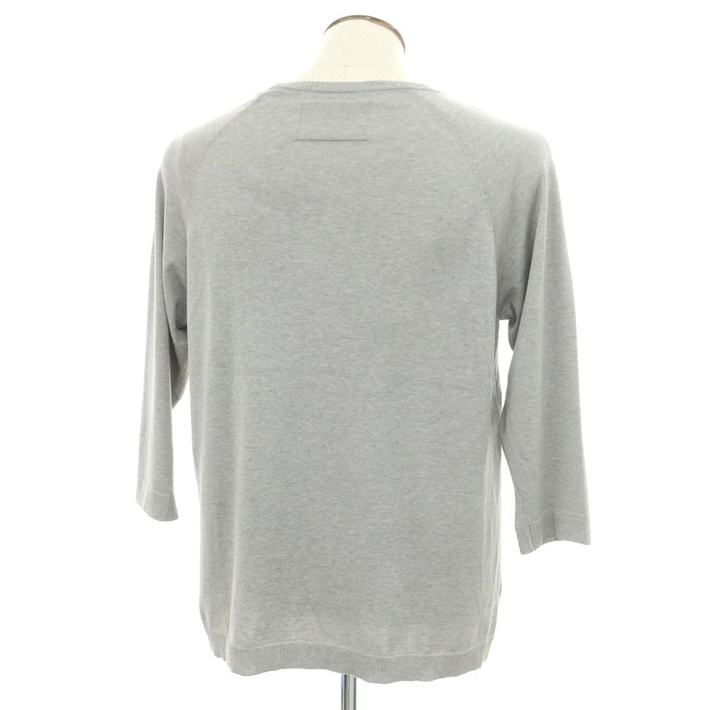 [New] V::room Cotton Crew Neck 5/8 Length Pullover Knit Gray [L] [Condition Rank N] [Men&