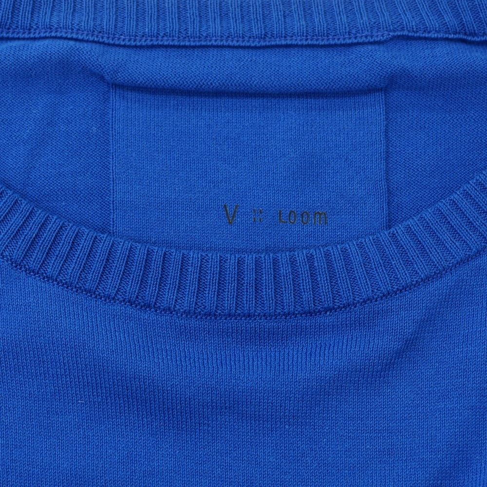 [New] V::loom Cotton Crew Neck Pullover Knit Blue [L] [Condition Rank N] [Men&