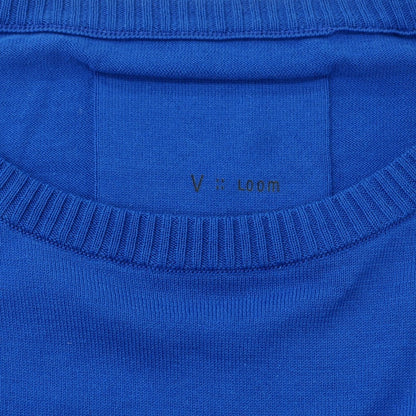 [New] V::loom Cotton Crew Neck Pullover Knit Blue [L] [Condition Rank N] [Men&