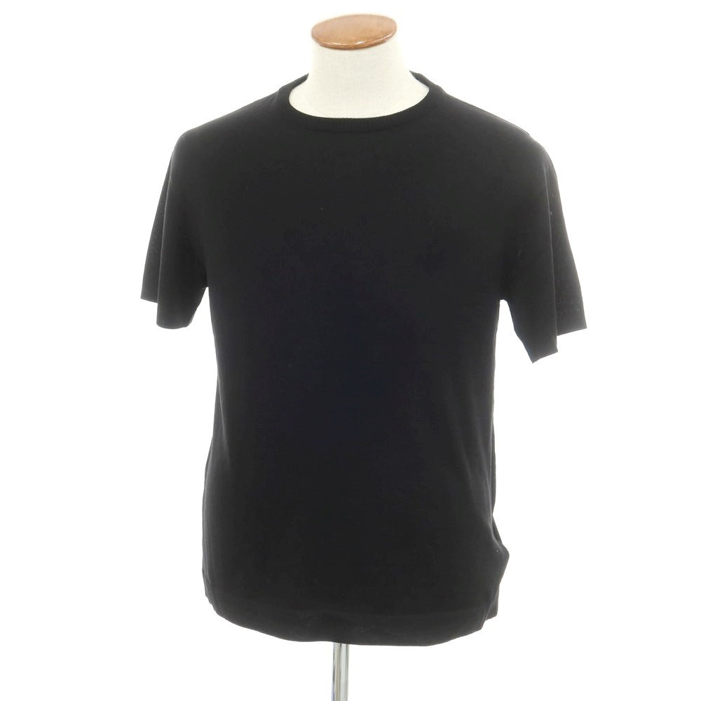 [New] V::room Wool Crew Neck Short Sleeve Pullover Knit Black [M] [Condition Rank N] [Men&