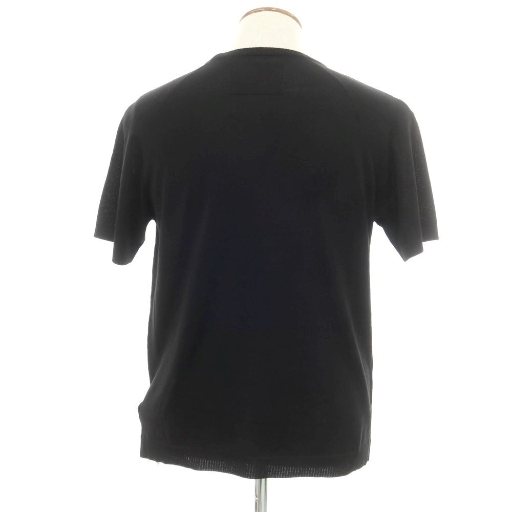 [New] V::room Wool Crew Neck Short Sleeve Pullover Knit Black [M] [Condition Rank N] [Men&