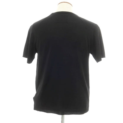 [New] V::room Wool Crew Neck Short Sleeve Pullover Knit Black [M] [Condition Rank N] [Men&
