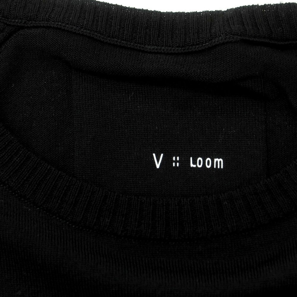 [New] V::room Wool Crew Neck Short Sleeve Pullover Knit Black [M] [Condition Rank N] [Men&