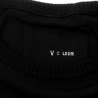 [New] V::room Wool Crew Neck Short Sleeve Pullover Knit Black [M] [Condition Rank N] [Men&