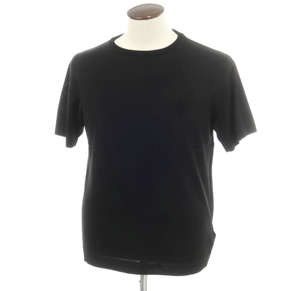 [New] V::room Wool Crew Neck Short Sleeve Pullover Knit Black [L] [Condition Rank N] [Men&