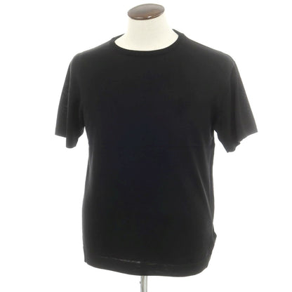[New] V::loom wool crew neck short sleeve pullover knit black [L] [Condition rank N] [Men&
