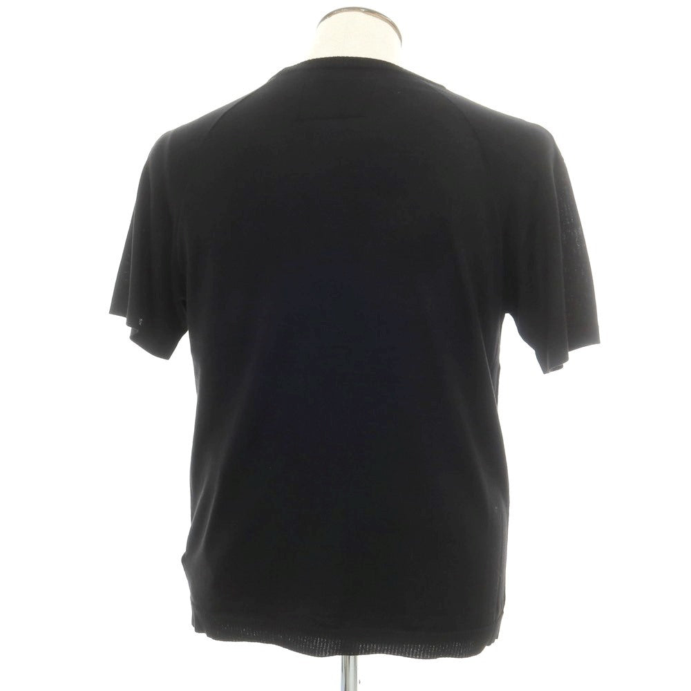 [New] V::loom wool crew neck short sleeve pullover knit black [L] [Condition rank N] [Men&