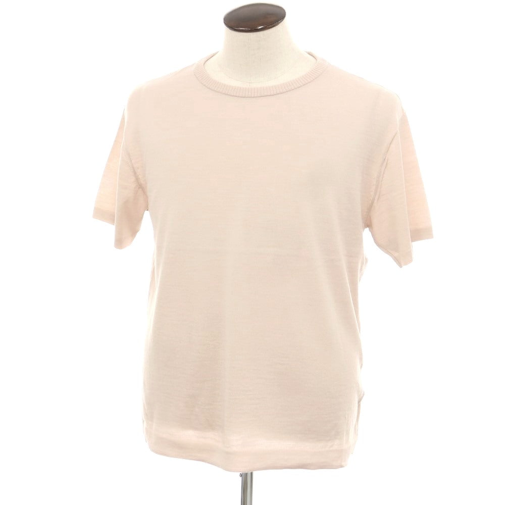[New] V::loom wool crew neck short sleeve pullover knit dull pink [L] [Condition rank N] [Men&