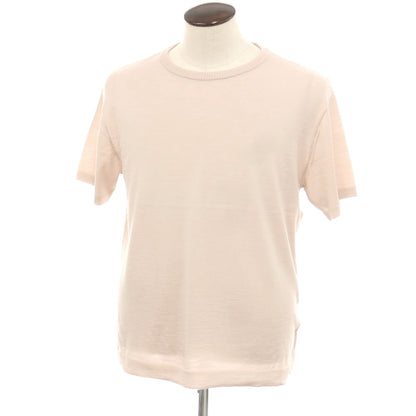 [New] V::room Wool Crew Neck Short Sleeve Pullover Knit Dull Pink [L] [Condition Rank N] [Men&