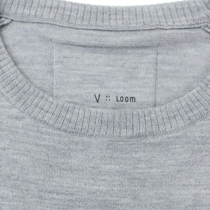 【新品】ヴィルーム V::loom ウール クルーネック 半袖 プルオーバーニット グレー【 M 】【 状態ランクN 】【 メンズ 】