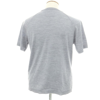 [New] V::room Wool Crew Neck Short Sleeve Pullover Knit Gray [M] [Condition Rank N] [Men&