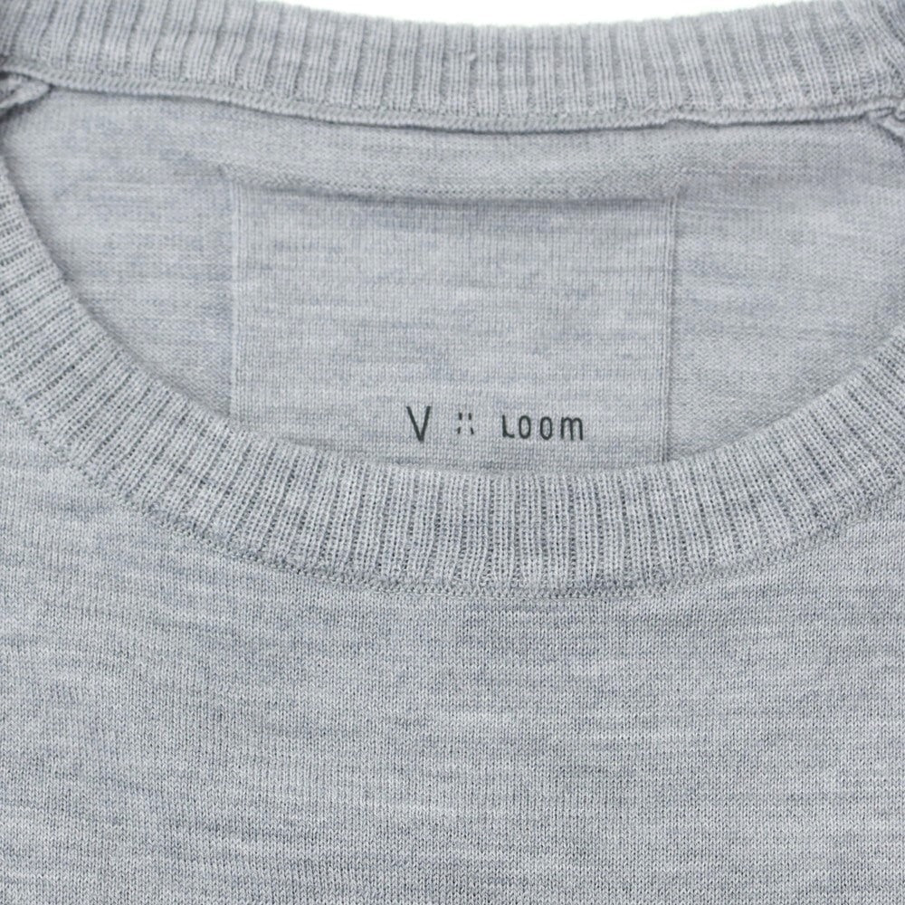 [New] V::room Wool Crew Neck Short Sleeve Pullover Knit Gray [M] [Condition Rank N] [Men&