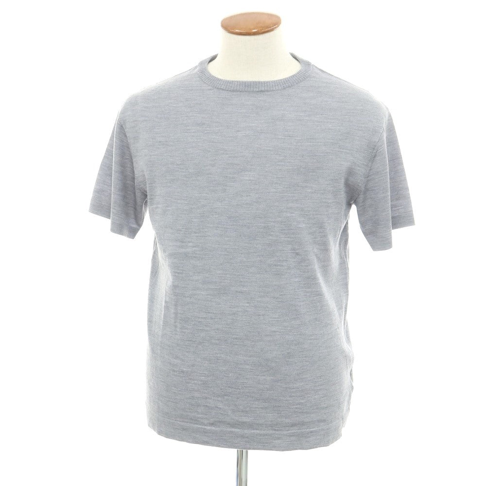 [New] V::room Wool Crew Neck Short Sleeve Pullover Knit Gray [M] [Condition Rank N] [Men&