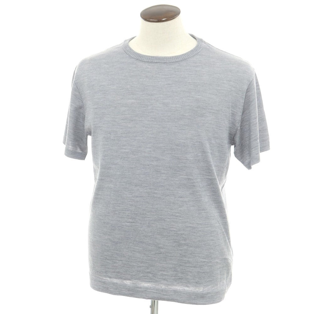 [New] V::room Wool Crew Neck Short Sleeve Pullover Knit Gray [L] [Condition Rank N] [Men&