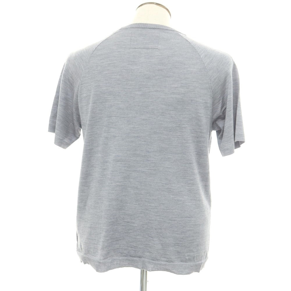 [New] V::room Wool Crew Neck Short Sleeve Pullover Knit Gray [L] [Condition Rank N] [Men&