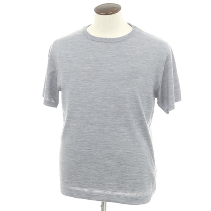 [New] V::room Wool Crew Neck Short Sleeve Pullover Knit Gray [L] [Condition Rank N] [Men&