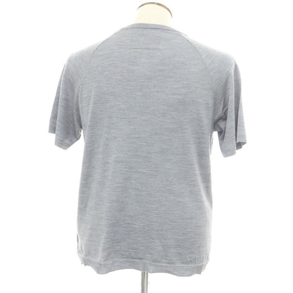 [New] V::room Wool Crew Neck Short Sleeve Pullover Knit Gray [L] [Condition Rank N] [Men&