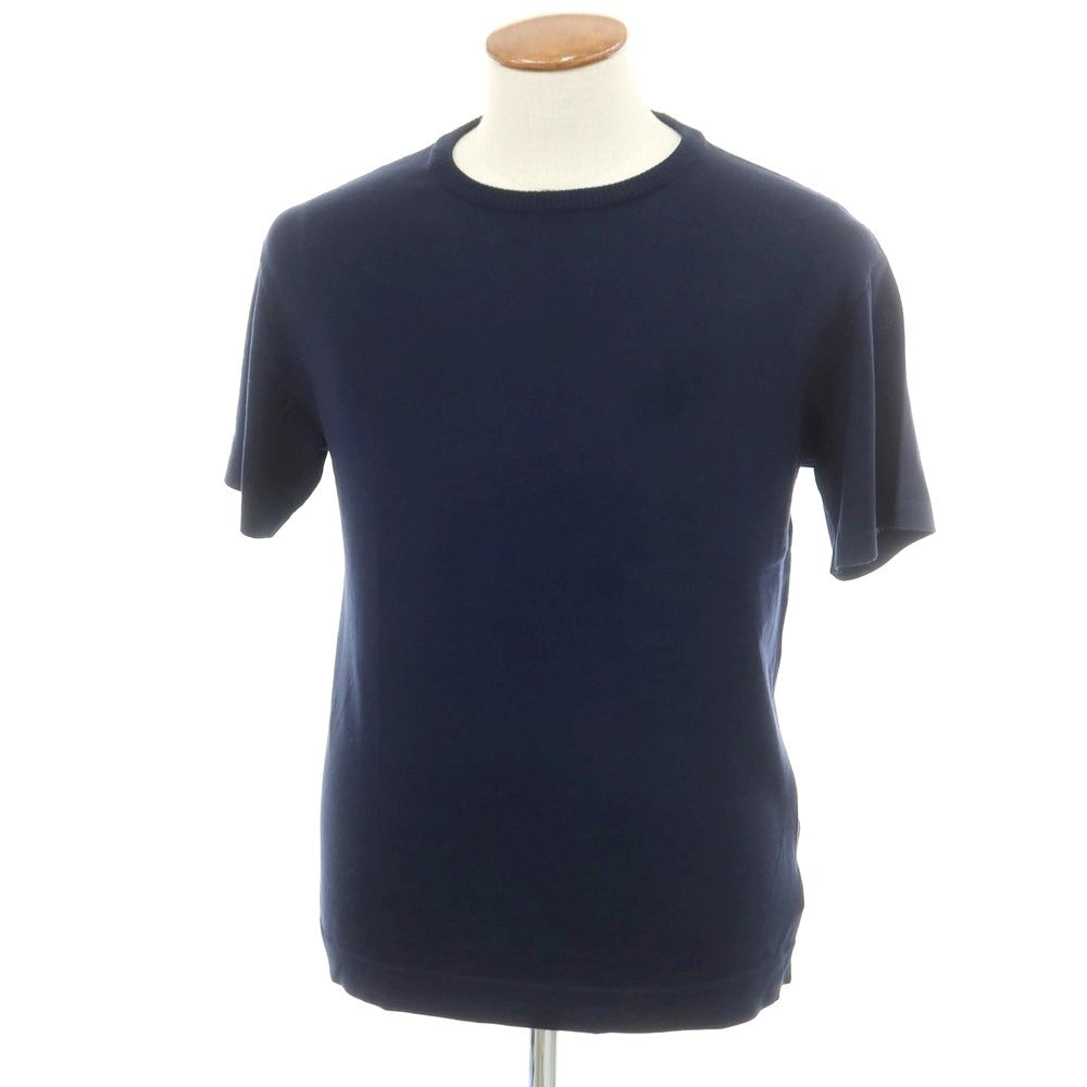 [New] V::room Wool Crew Neck Short Sleeve Pullover Knit Navy [M] [Condition Rank N] [Men&