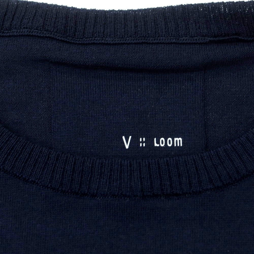 [New] V::room Wool Crew Neck Short Sleeve Pullover Knit Navy [L] [Condition Rank N] [Men&