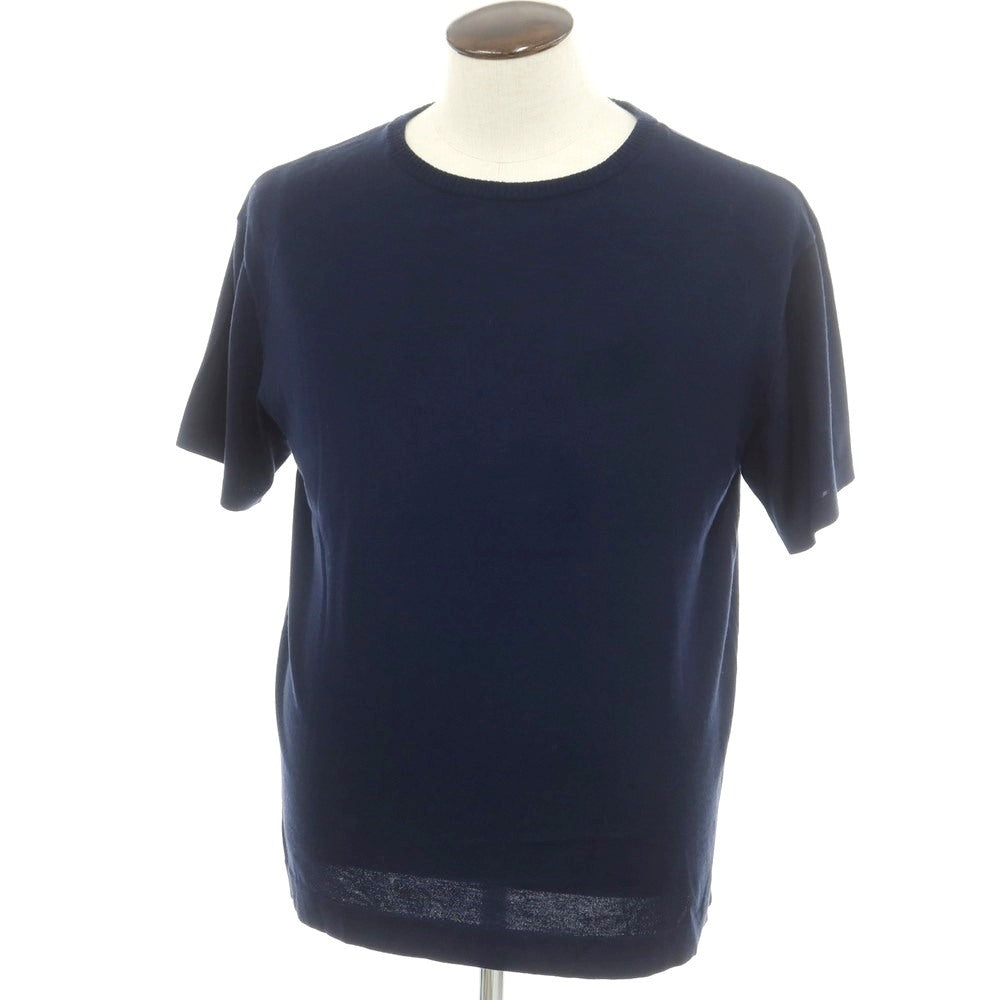 [New] V::room Wool Crew Neck Short Sleeve Pullover Knit Navy [L] [Condition Rank N] [Men&