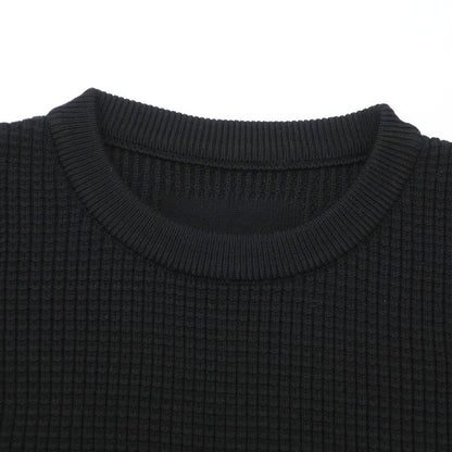 【新品】ヴィルーム V::loom ミドルゲージ ウール クルーネック プルオーバーニット ブラック【 L 】【 状態ランクN 】【 メンズ 】