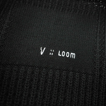 【新品】ヴィルーム V::loom ミドルゲージ ウール クルーネック プルオーバーニット ブラック【 L 】【 状態ランクN 】【 メンズ 】