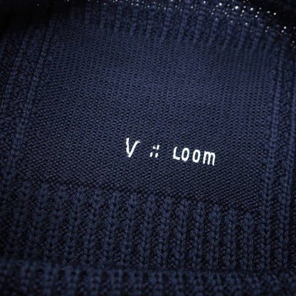 【新品】ヴィルーム V::loom ミドルゲージ ウール クルーネック プルオーバーニット ネイビー【 M 】【 状態ランクN 】【 メンズ 】