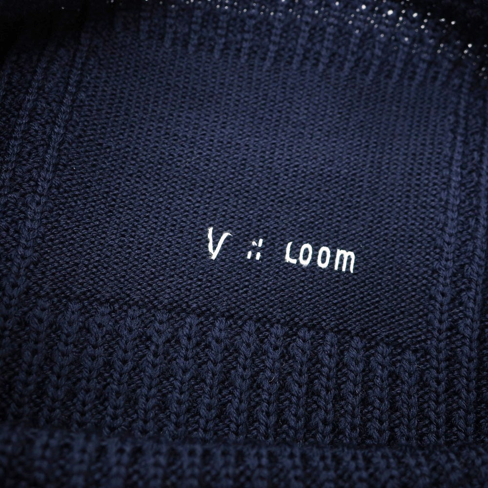 【新品】ヴィルーム V::loom ミドルゲージ ウール クルーネック プルオーバーニット ネイビー【サイズL】【 状態ランクN 】【 メンズ 】 [EPD]