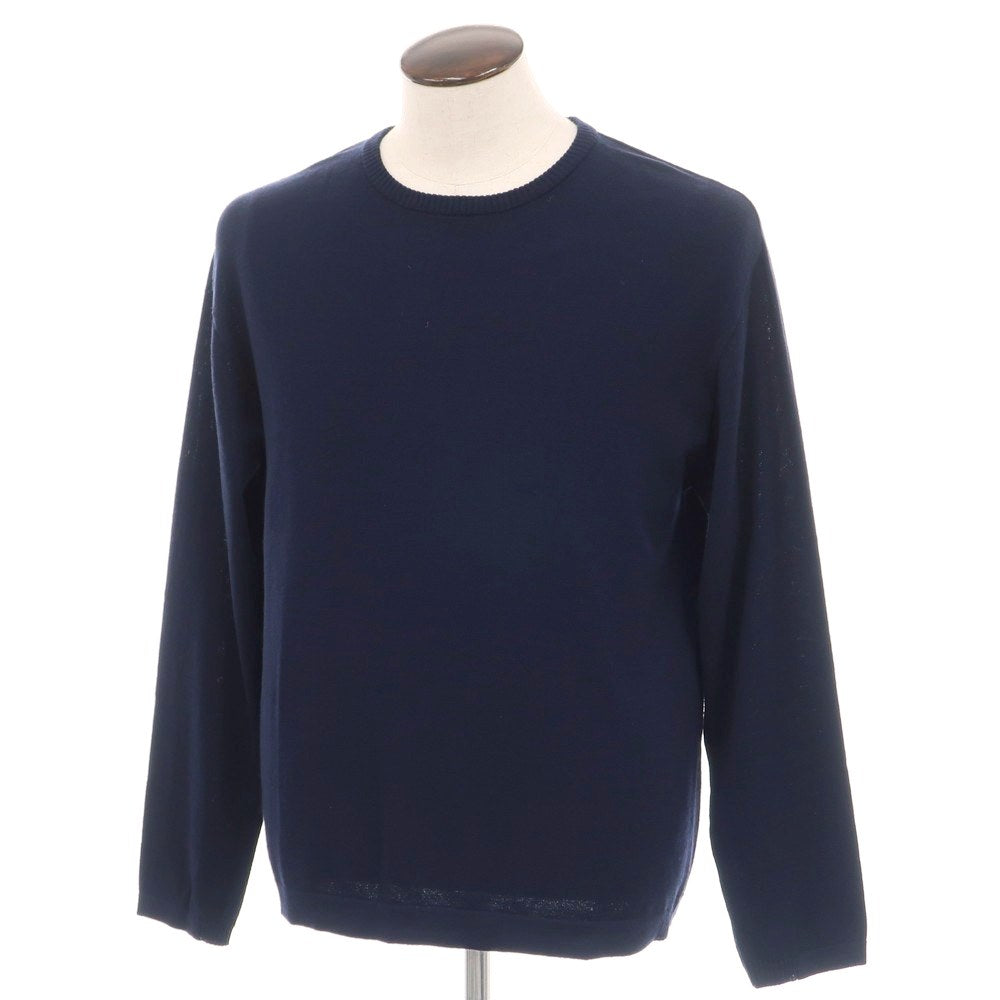 【新品アウトレット】ヴィルーム V::loom ハイゲージ ウール クルーネック プルオーバーニット ネイビー【 L(紙タグ表記) 】【 状態ランクN- 】【 メンズ 】