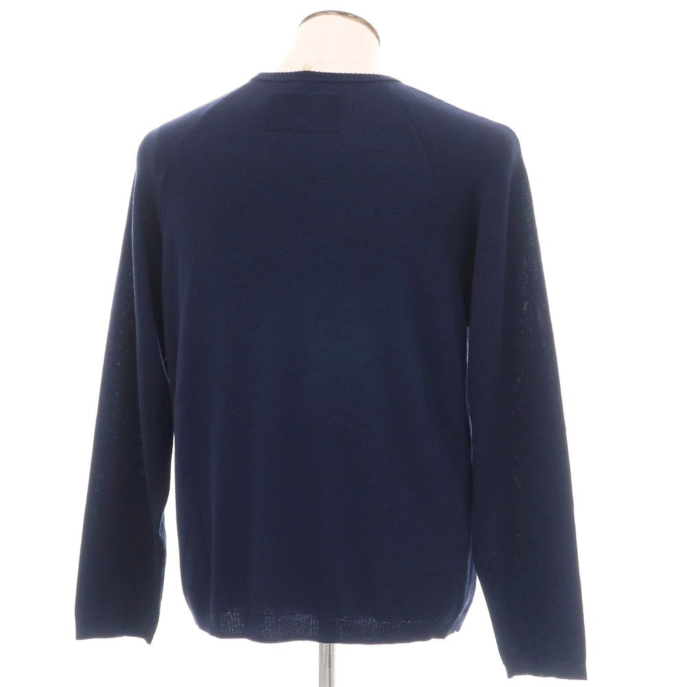 【新品アウトレット】ヴィルーム V::loom ハイゲージ ウール クルーネック プルオーバーニット ネイビー【 L(紙タグ表記) 】【 状態ランクN- 】【 メンズ 】