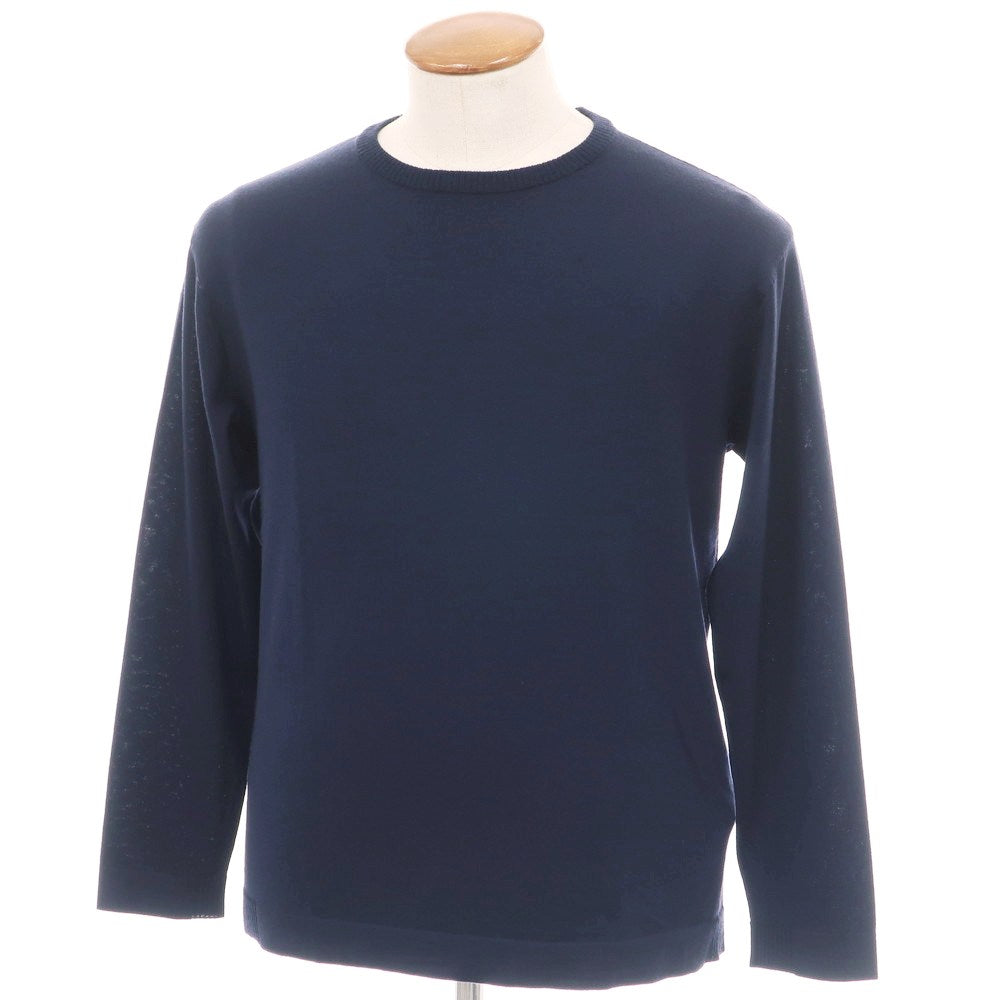 【新品】ヴィルーム V::loom ハイゲージ ウール クルーネック プルオーバーニット ネイビー【 M 】【 状態ランクN 】【 メンズ 】