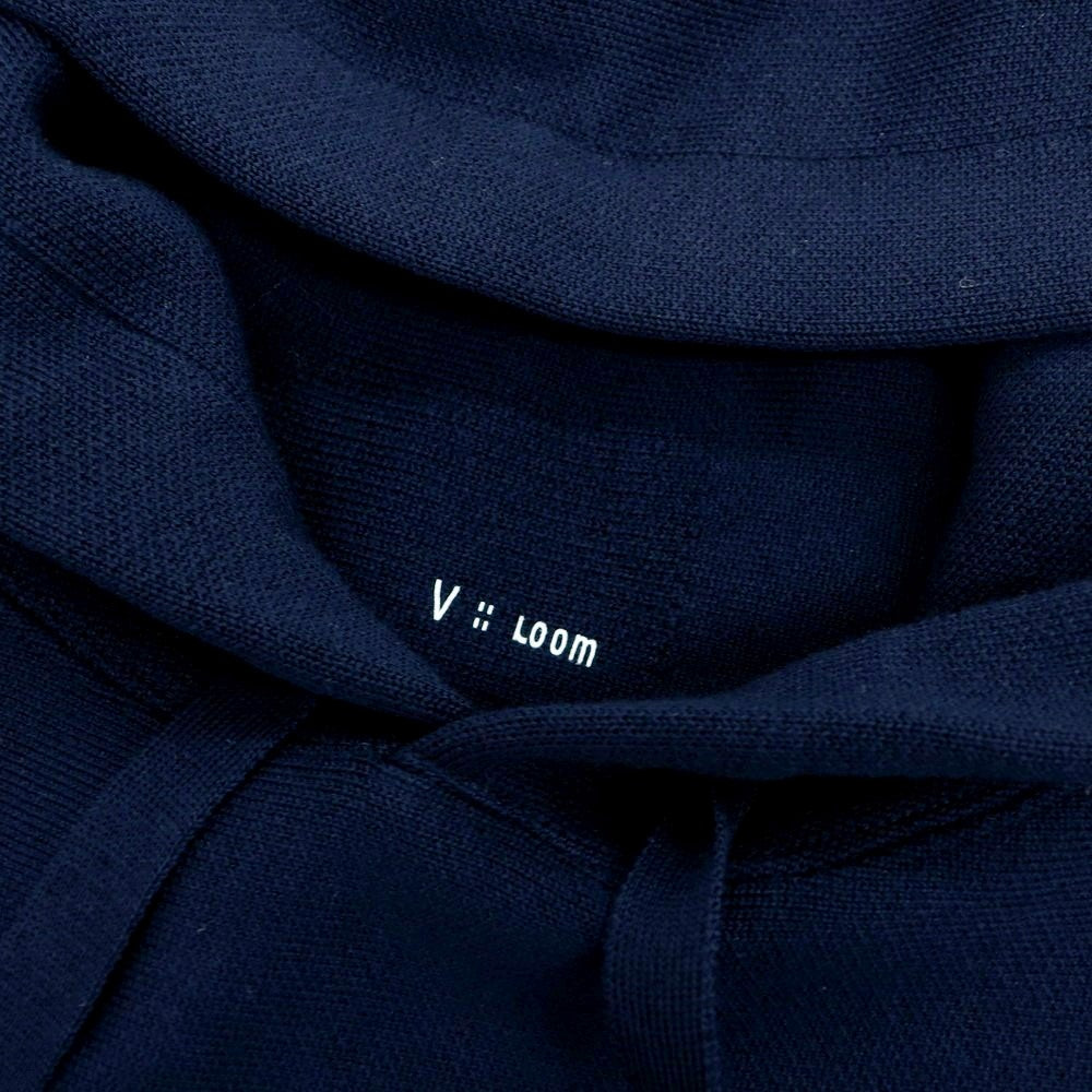【新品】ヴィルーム V::loom ウール プルオーバー ニット パーカー ネイビー【 L 】【 状態ランクN 】【 メンズ 】