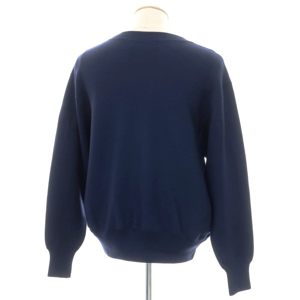【新品】ヴィルーム V::loom ウール クルーネック  プルオーバーニット ネイビー【 M 】【 状態ランクN 】【 メンズ 】