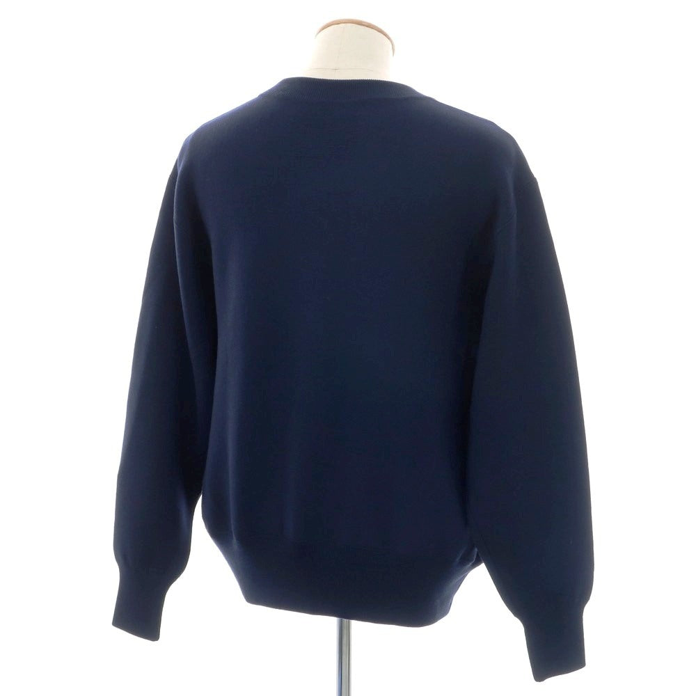 【新品】ヴィルーム V::loom ウール クルーネック  プルオーバーニット ネイビー【 M 】【 状態ランクN 】【 メンズ 】
