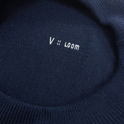 【新品】ヴィルーム V::loom ウール クルーネック プルオーバーニット ネイビー【 M 】【 状態ランクN 】【 メンズ 】