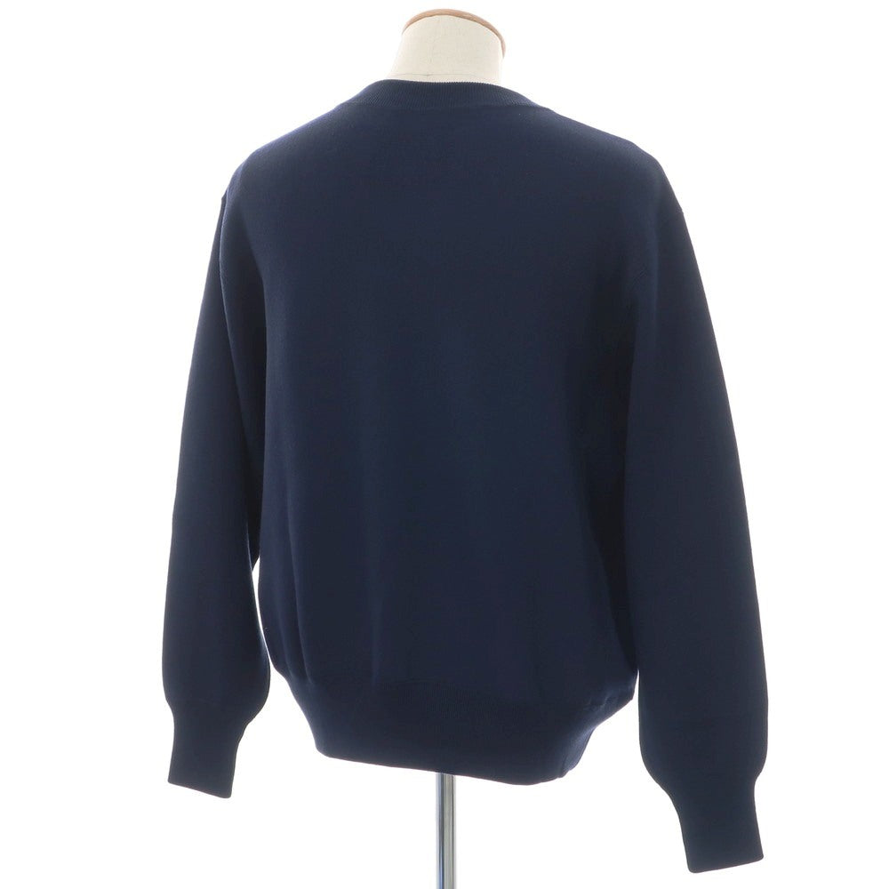 【新品】ヴィルーム V::loom ウール クルーネック  プルオーバーニット ネイビー【 M 】【 状態ランクN 】【 メンズ 】