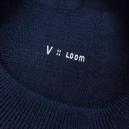 【新品】ヴィルーム V::loom ウール クルーネック プルオーバーニット ネイビー【 M 】【 状態ランクN 】【 メンズ 】