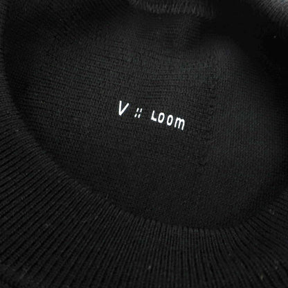 【新品】ヴィルーム V::loom ウール クルーネック プルオーバーニット ブラック【 M 】【 状態ランクN 】【 メンズ 】