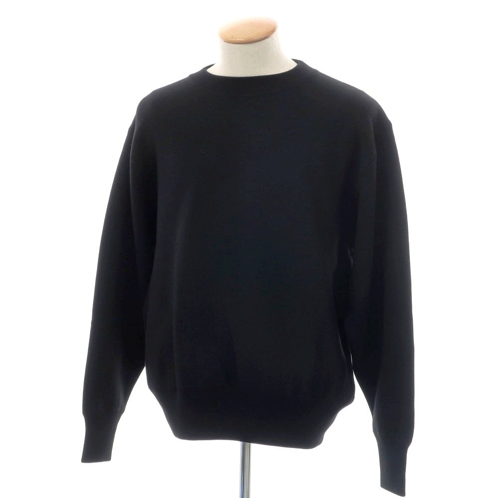 【新品】ヴィルーム V::loom ウール クルーネック  プルオーバーニット ブラック【 M 】【 状態ランクN 】【 メンズ 】