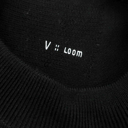 【新品】ヴィルーム V::loom ウール クルーネック プルオーバーニット ブラック【 M 】【 状態ランクN 】【 メンズ 】