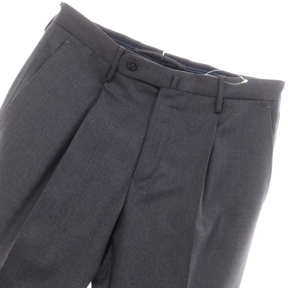 [New] INCOTEX 31-type wool one-pleat dress slacks pants, medium gray (04) [46] [Condition rank N] [Men&
