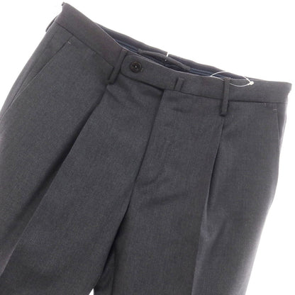 [New] INCOTEX 31-type wool one-pleat dress slacks pants, medium gray (04) [46] [Condition rank N] [Men&
