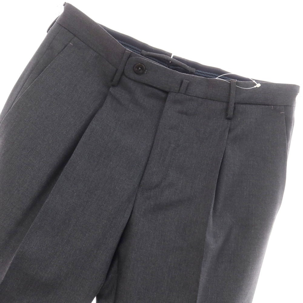 [New] INCOTEX 31-type wool one-pleat dress slacks pants, medium gray (04) [46] [Condition rank N] [Men&