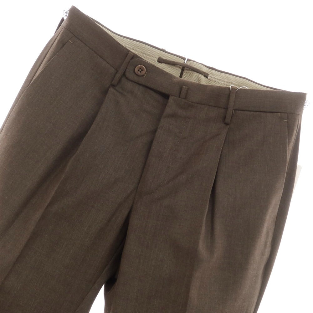 [New] INCOTEX 31-type wool one-pleat dress slacks pants brown (36) [44] [Condition rank N] [Men&