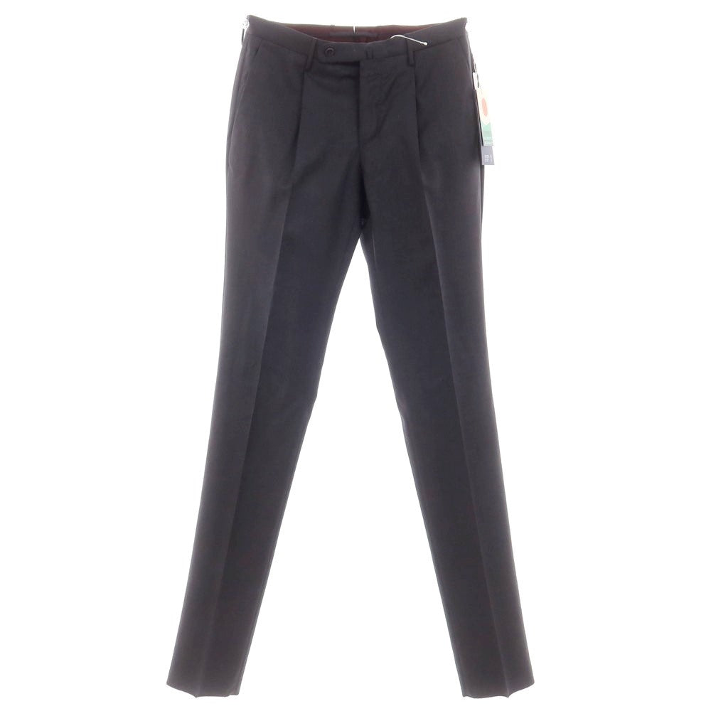 [New] INCOTEX 31-type wool one-pleat dress slacks pants, dark gray (06) [44] [Condition rank N] [Men&