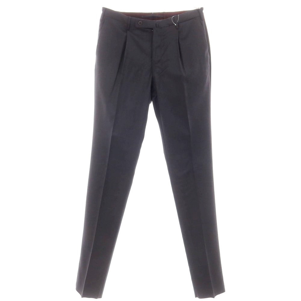 [New] INCOTEX 31-type wool one-pleat dress slacks pants, dark gray (06) [48] [Condition rank N] [Men&